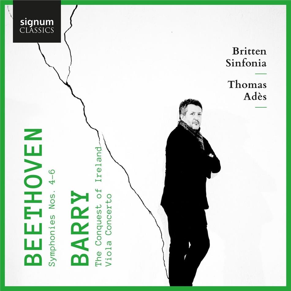 Thomas Adès (*1971), Britten Sinfonia, Ludwig van Beethoven (1770-1827) & Gerald Barry (*1952) - Beethoven & Barry Vol.2 - Sinfonien 4-6, The Conquest Of Ireland, Viola Concerto 2 CD