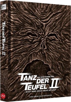 Tanz der Teufel 2 (1987) (Wattiert, Cover A, Limited Collector's Edition, Mediabook, Uncut, 4K Ultra HD + 2 Blu-rays)