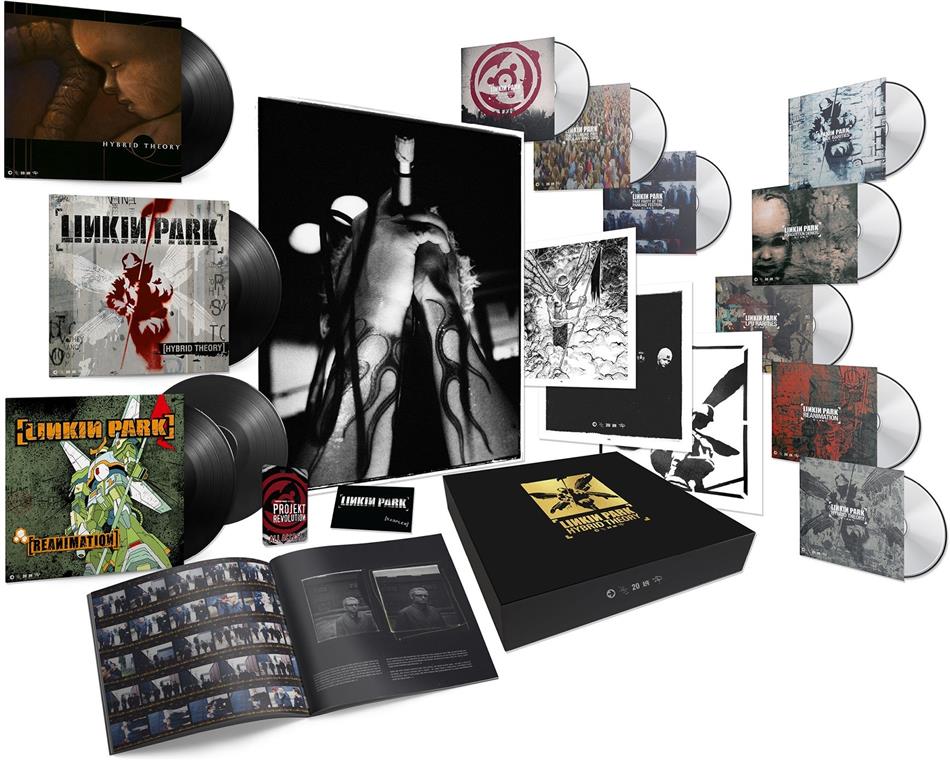 Linkin Park - Hybrid Theory Boxset, 2020 Reissue, 20th Anniversary Edition, 4 LPs + 3 DVDs + 5 CDs + Audio cassette