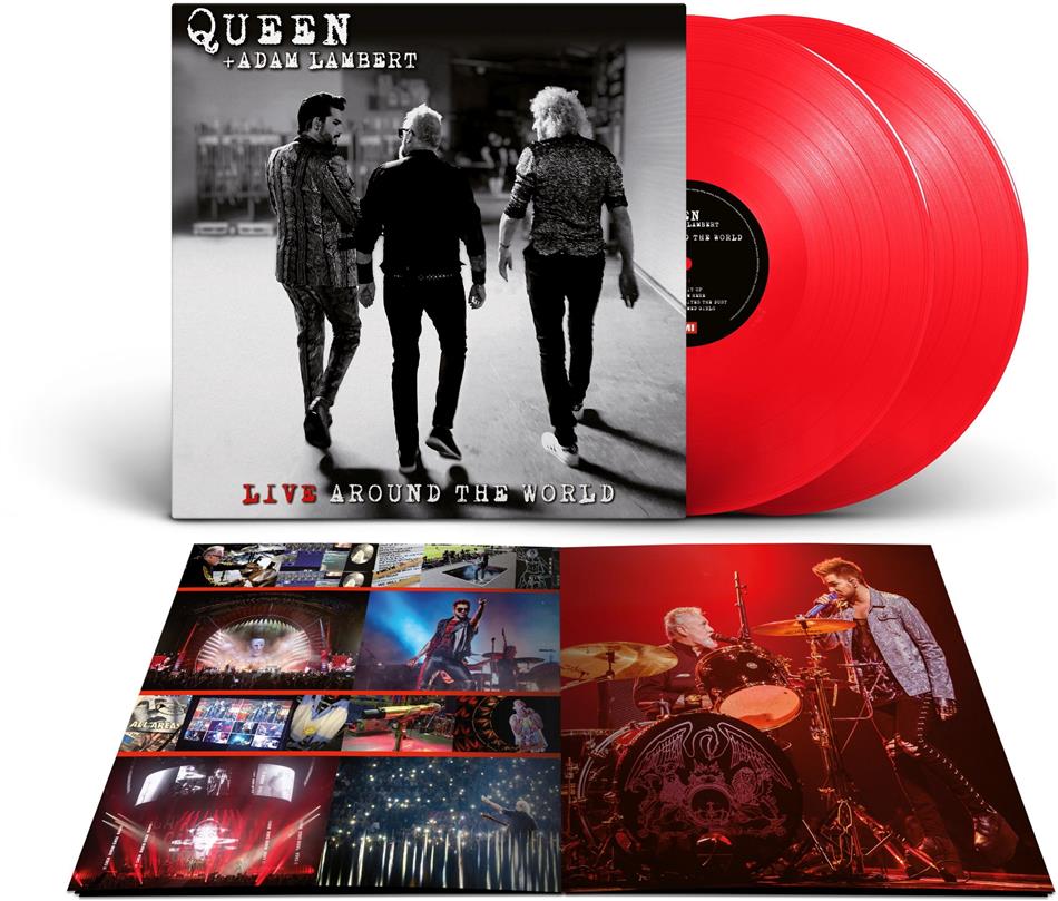 Queen & Adam Lambert (Queen/American Idol) - Live Around The World Exklusiv CeDe.ch, Edizione Limitata, Red Vinyl, 2 LP + Digital Copy