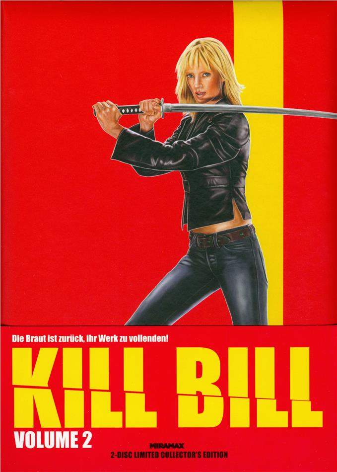 Kill Bill - Vol. 2 (2004) Cover B, Wattiert, Collector's Edition Limitata, Mediabook, Uncut, Blu-ray + DVD