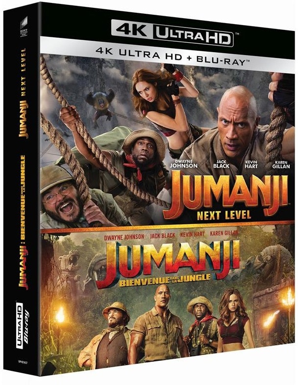 Jumanji 2 - Next Level / Jumanji - Bienvenue dans la jungle Box, 2 4K Ultra HDs + 2 Blu-rays