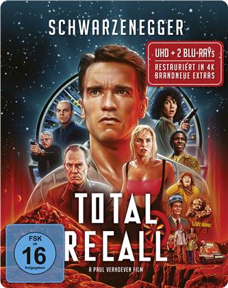 Total Recall (1990) (Limited Edition, Restaurierte Fassung, Steelbook, Uncut, 4K Ultra HD + 2 Blu-rays)