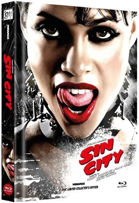 Sin City (2005) (Cover E, Limited Collector's Edition, Mediabook, 2 Blu-rays)