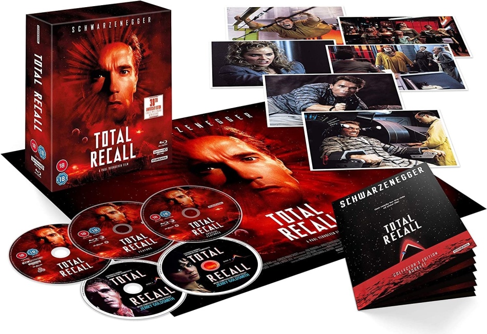 Total Recall (1990) 30th Anniversary Edition, Collector's Edition, 4K Ultra HD + 2 Blu-rays + 2 CDs