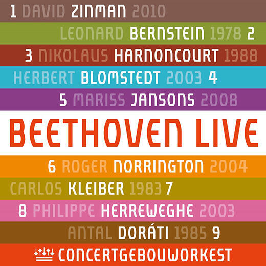 Royal Concertgebouw Orchestra, Ludwig van Beethoven (1770-1827), David Zinman, Leonard Bernstein (1918-1990), … - Symphonies 1-9 - Beethoven Live 5 CD