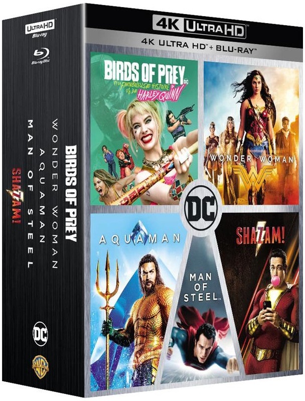 Birds of Prey et la fantabuleuse histoire de Harley Quinn / Wonder Woman / Aquaman / Man of Steel / Shazam! 5 4K Ultra HDs + 5 Blu-ray
