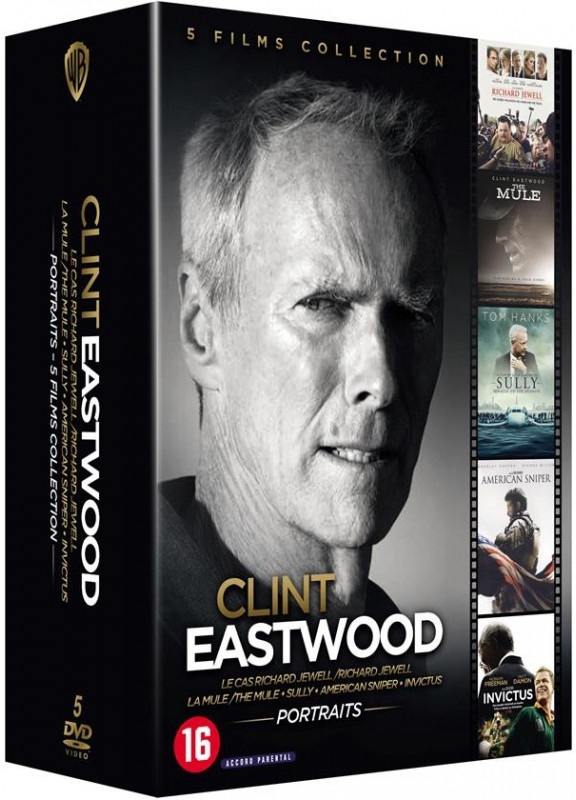 Clint Eastwood - Le cas Richard Jewell / La Mule / Sully / American Sniper / Invictus 5 DVDs