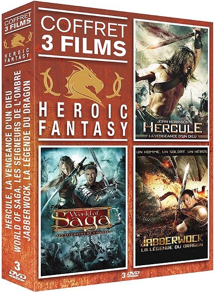 Heroic Fantasy - Hercule, la vengeance d'un dieu / World of Saga, les seigneurs de l'ombre / Jabberwock, la légende du dragon 3 DVD