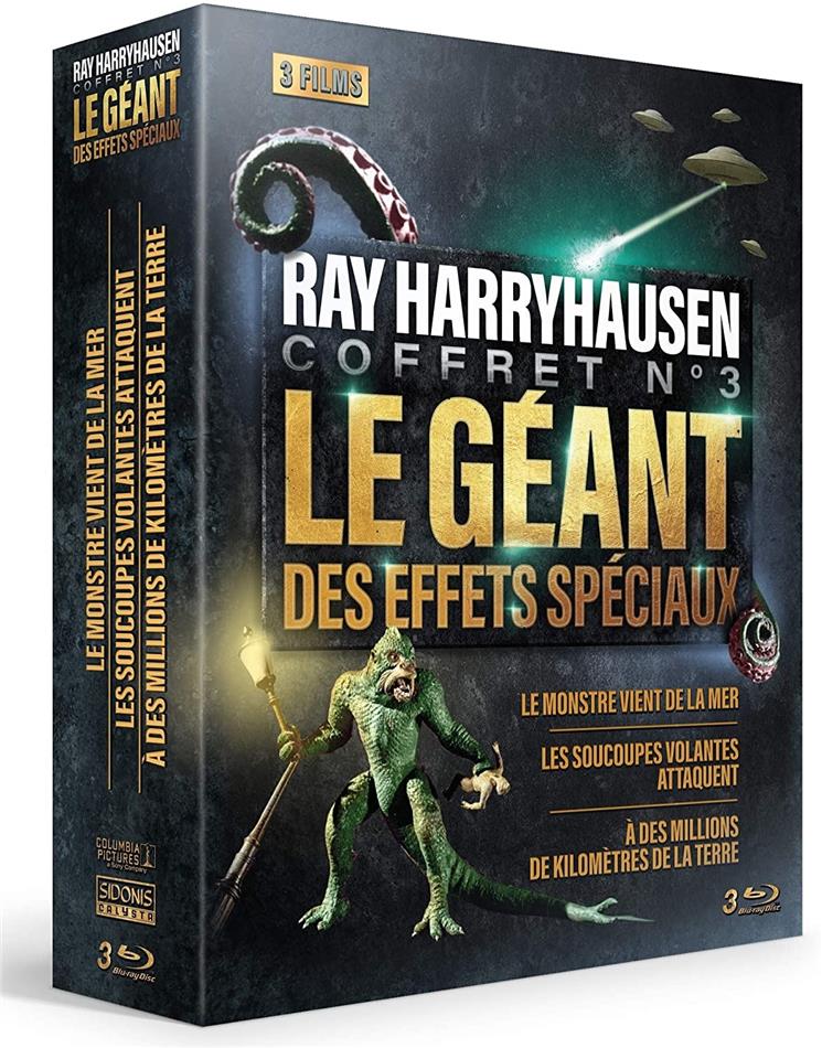 Ray Harryhausen - Le monstre vient de la mer / Les soucoupes volantes attaquent / À des millions de kilomètres de la terre 3 Blu-rays