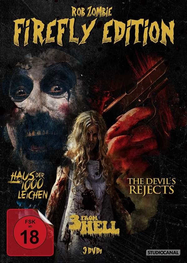 Rob Zombie Firefly Edition - Haus der 1000 Leichen / The Devil's Rejects / 3 From Hell 3 DVDs