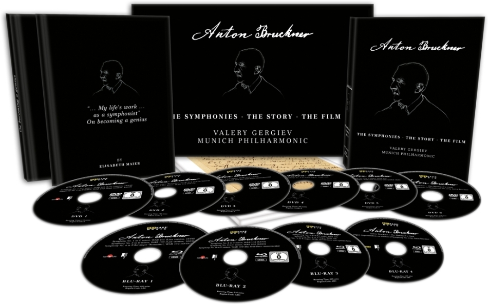 Münchner Philharmoniker MP & Valery Gergiev - Anton Bruckner - The Symphonies - The Story - The Film 4 Blu-rays + 6 DVDs