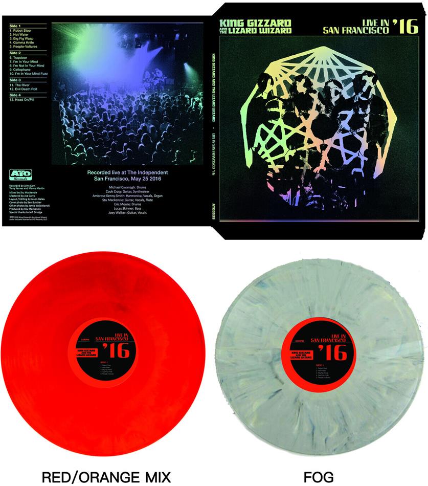 King Gizzard & The Lizard Wizard - Live In San Francisco 16 Deluxe Edition, Fog/Sunburst Colored Vinyl, LP