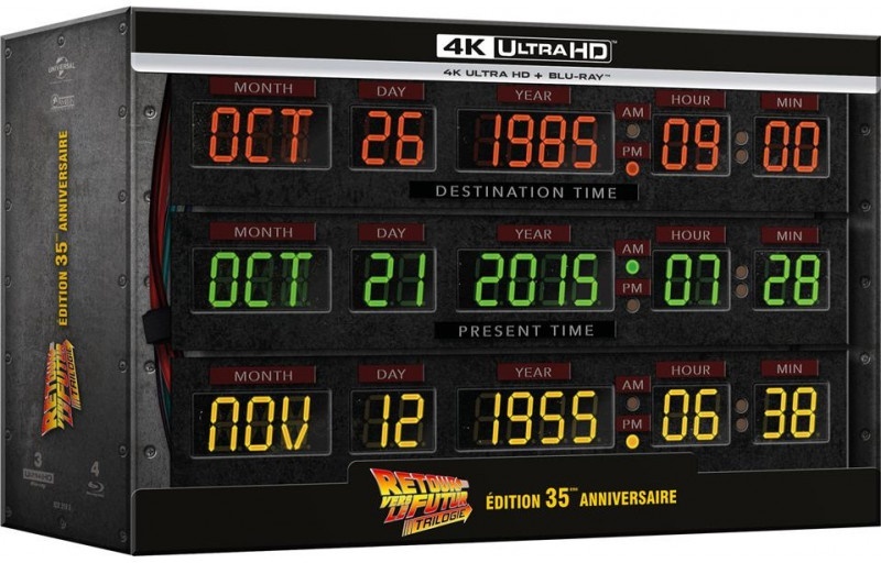 Retour vers le futur - Trilogie + Goodies, Édition 35ème Anniversaire, Édition Collector Limitée, Steelbook, 3 4K Ultra HDs + 4 Blu-ray