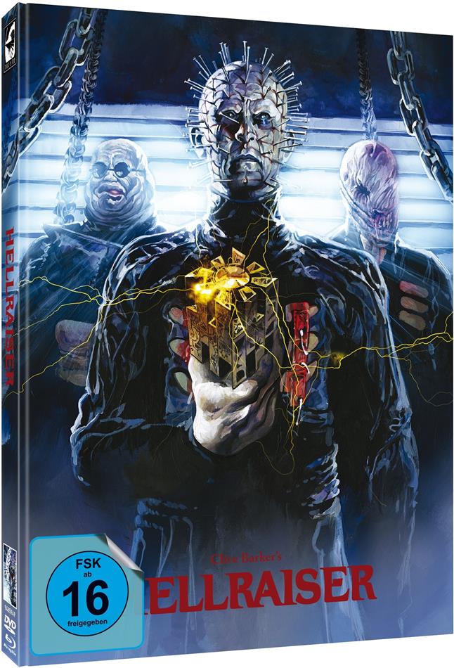 Hellraiser (1987) Cover B, Limited Edition, Mediabook, Uncut, Blu-ray + DVD