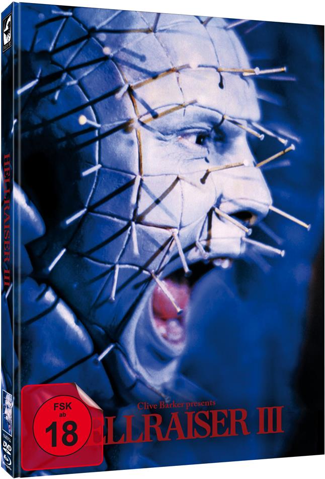 Hellraiser 3 (1992) Cover A, Édition Limitée, Mediabook, Uncut, Blu-ray + DVD