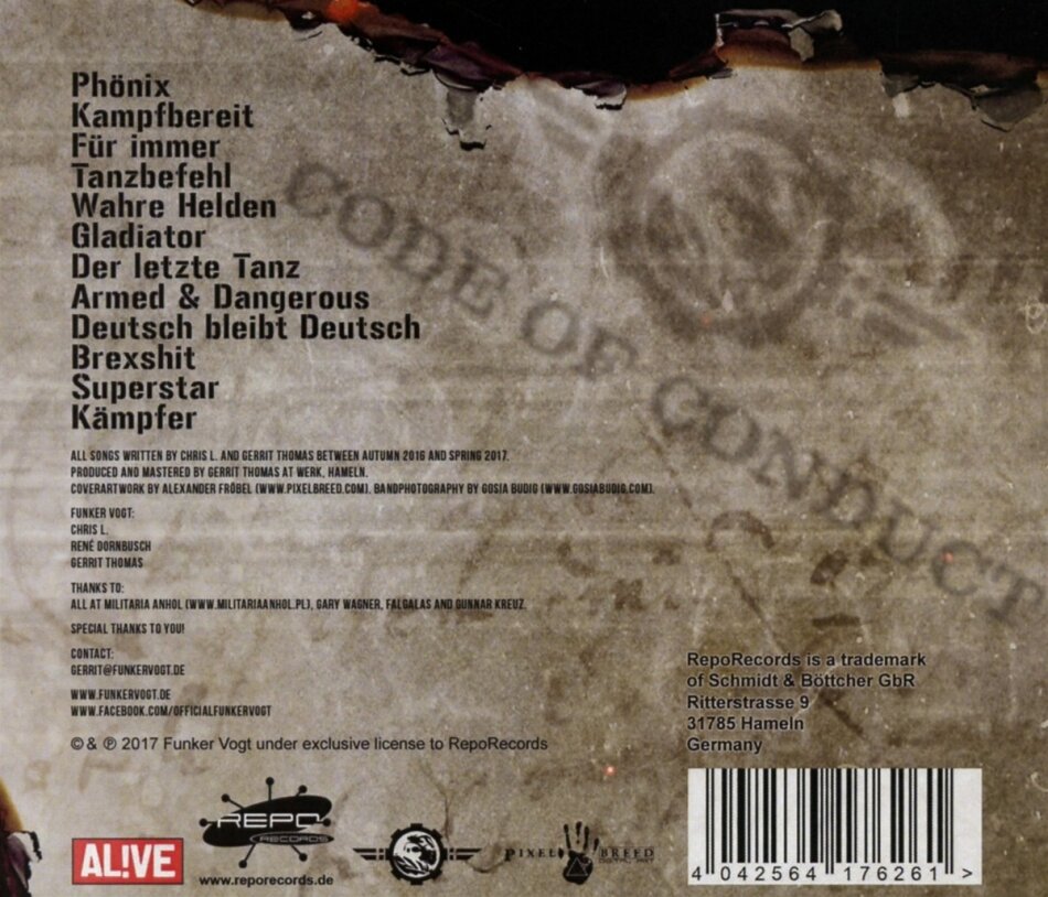 Funker Vogt - Code Of Conduct 2021 Reissue