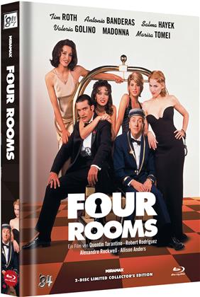 Four Rooms (1995) (Cover D, Limited Collector's Edition, Mediabook, Uncut, Blu-ray + DVD)