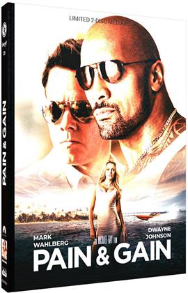 Pain & Gain (2013) (Cover A, Limited Edition, Mediabook, Blu-ray + DVD)
