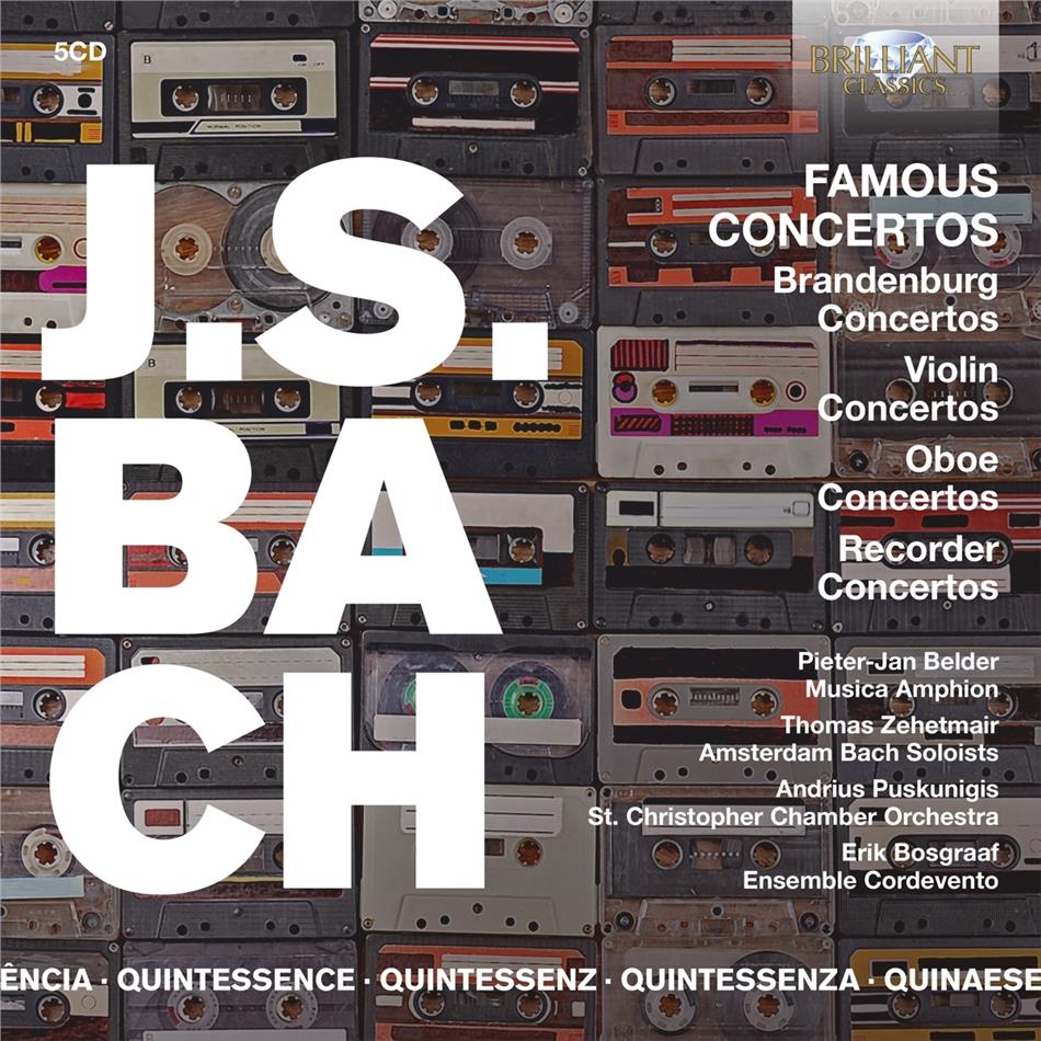 Pieter-Jan Belder, Musica Amphion, Thomas Zehetmair, Amsterdam Bach Soloists, Andrius Puskunigis, … - Famous Concertos 5 CDs