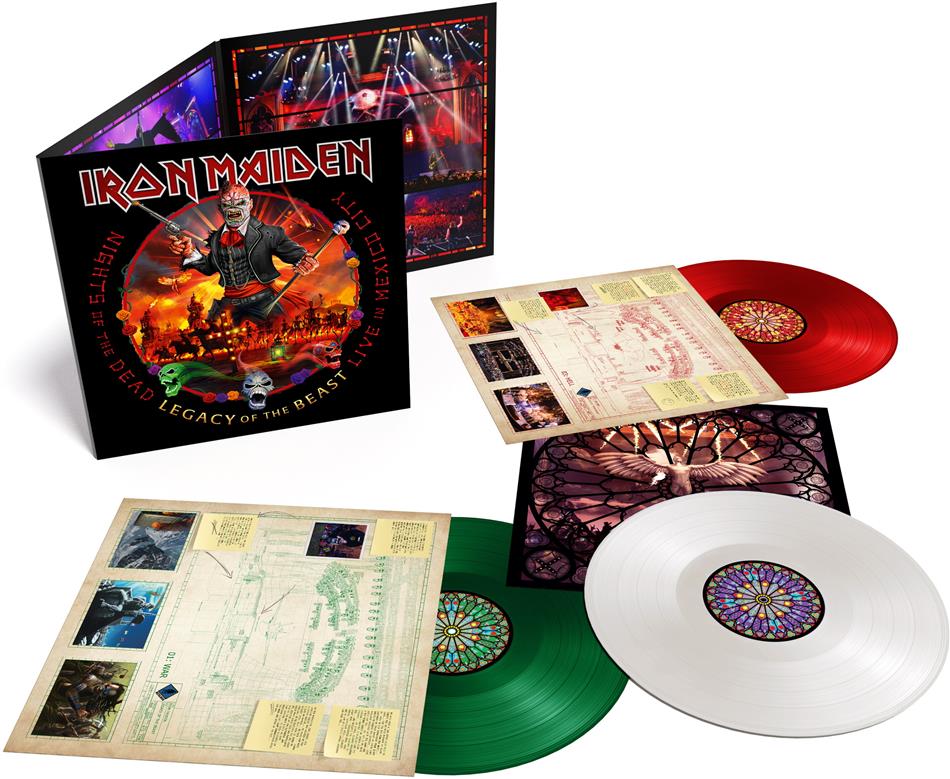 Iron Maiden - Nights of the Dead, Legacy of the Beast - Live in Mexico City Triple Color Vinyl, 3 LP