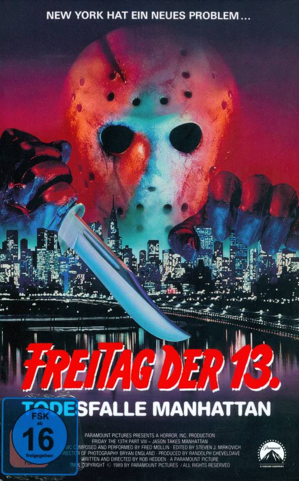 Freitag der 13. - Teil 8 - Todesfalle Manhattan (1989) Grosse Hartbox, Limited Edition, Uncut, Blu-ray + DVD