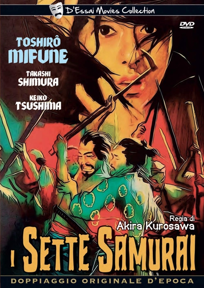 I sette samurai (1954) Versione Integrale, Doppiaggio Originale D'epoca, D'Essai Movies Collection, n/b