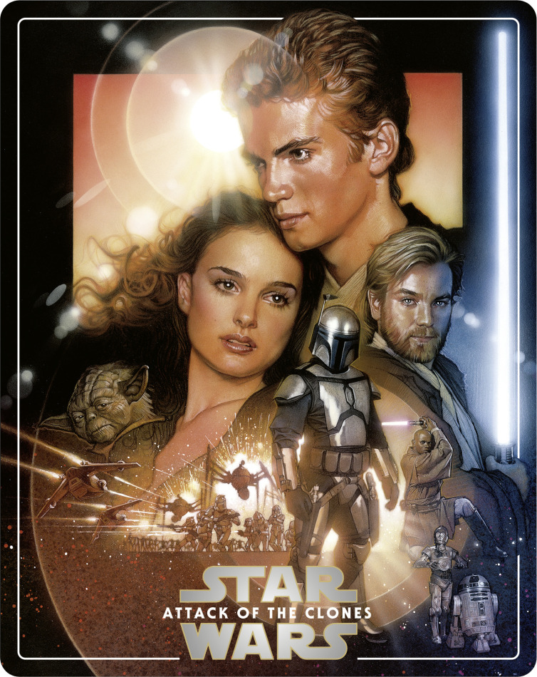 Star Wars - Episode 2 - L'attaque des clones / Attack of the Clones (2002) Édition Limitée, Steelbook, 4K Ultra HD + 2 Blu-ray