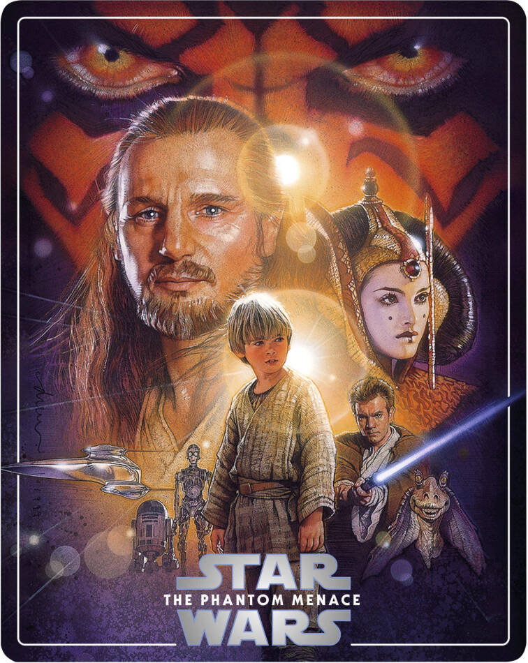 Star Wars - Episode 1 - La menace fantôme / The Phantom Menace (1999) Limited Edition, Steelbook, 4K Ultra HD + 2 Blu-rays