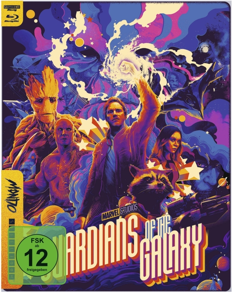 Guardians of the Galaxy (2014) Mondo, Limited Edition, Steelbook, 4K Ultra HD + Blu-ray