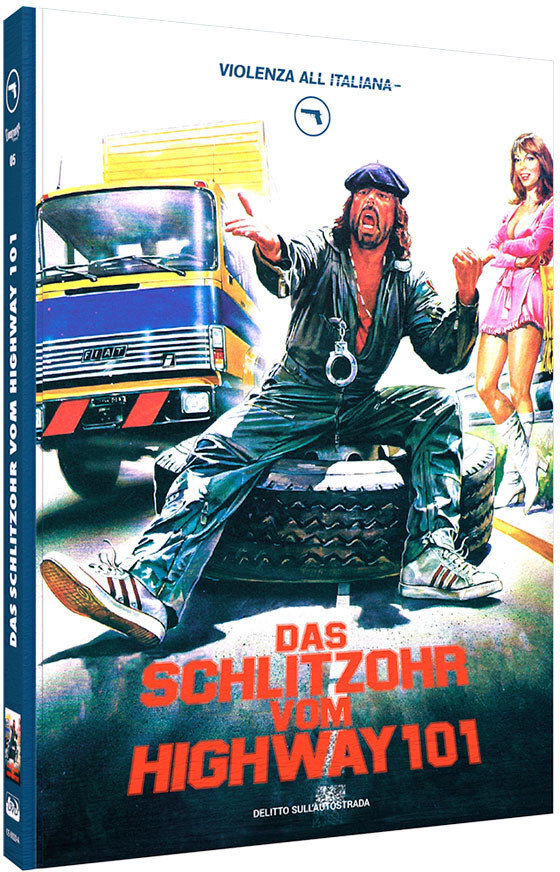 Das Schlitzohr vom Highway 101 (1982) Cover A, Violenza All'Italiana Collection, Extended Edition, Version Cinéma, Édition Limitée, Mediabook, Blu-ray + DVD