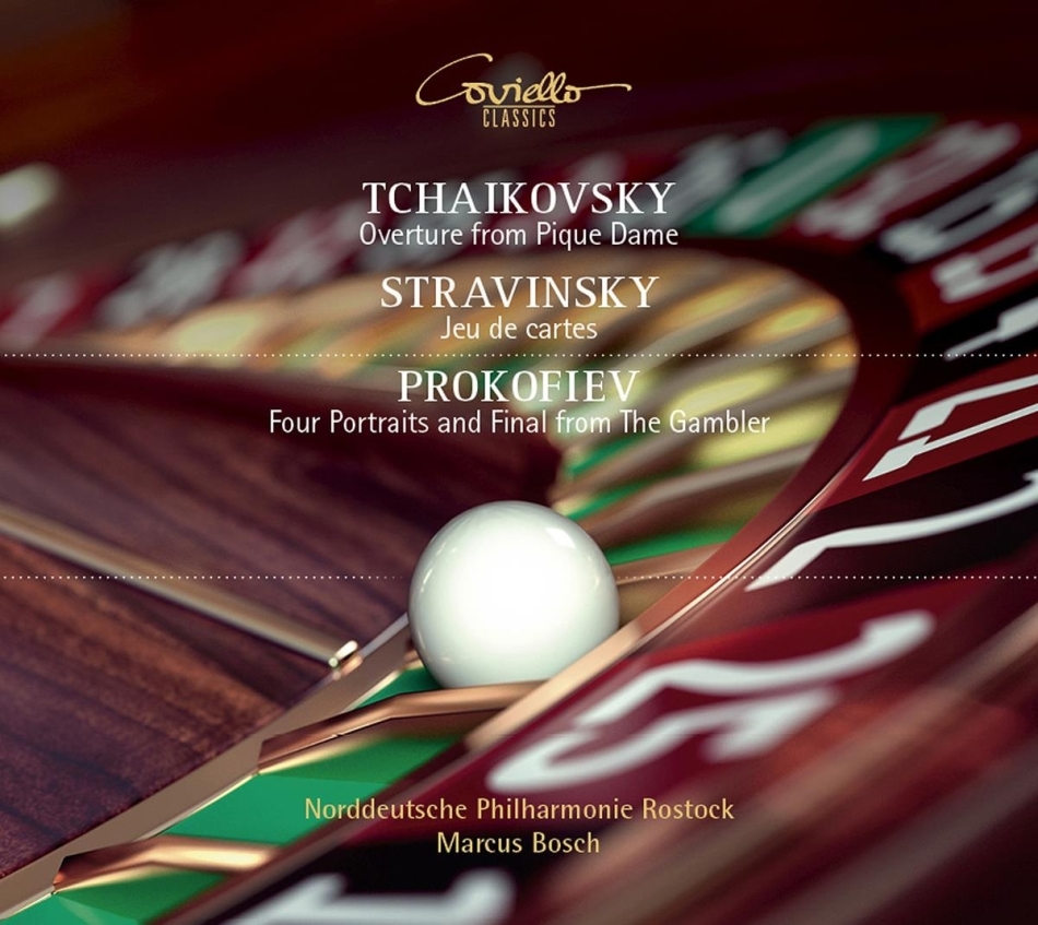 Peter Iljitsch Tschaikowsky (1840-1893), Igor Strawinsky (1882-1971), Serge Prokofieff (1891-1953), Marcus Bosch & Norddeutsche Philharmonie Rostock - Ouverture From Pique Dame, Jeu de Cartes, - Four Portraits and Final From the Gambler