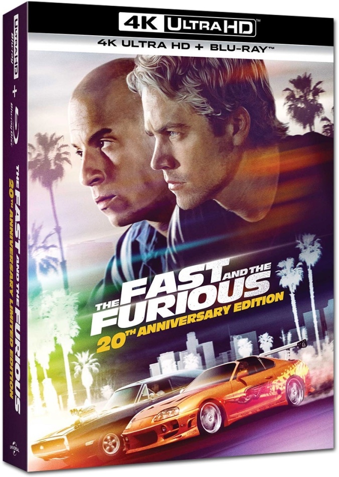 The Fast and the Furious (2001) Limited Collector's Edition, Steelbook, 4K Ultra HD + Blu-ray