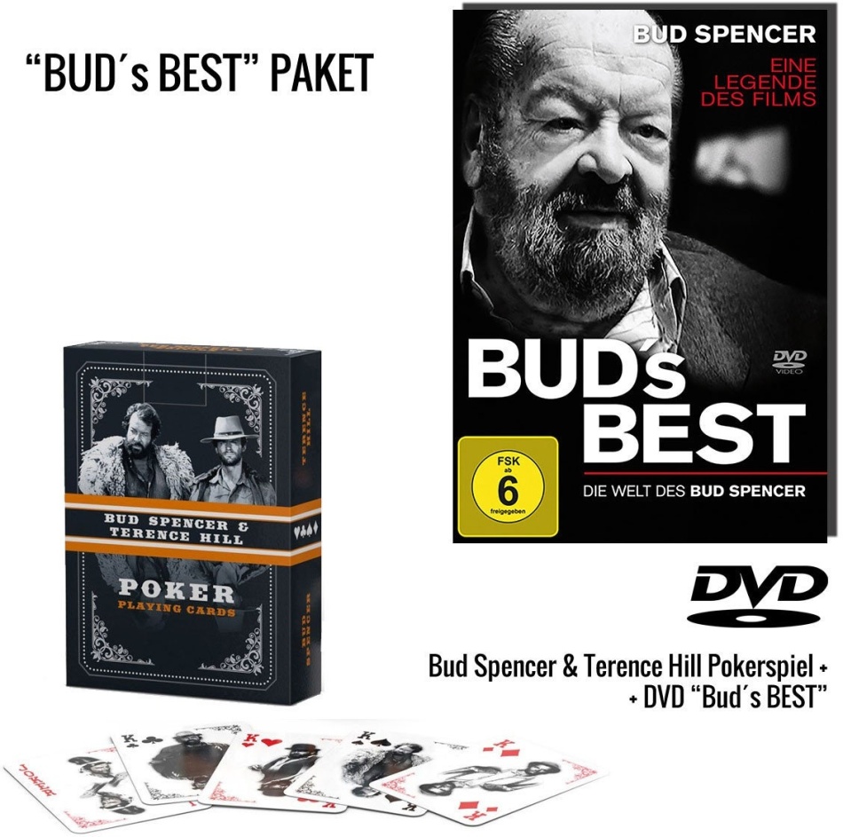 Bud's Best - Die Welt des Bud Spencer + Bud Spencer & Terence Hill Poker Spielkarten Western Limited Edition