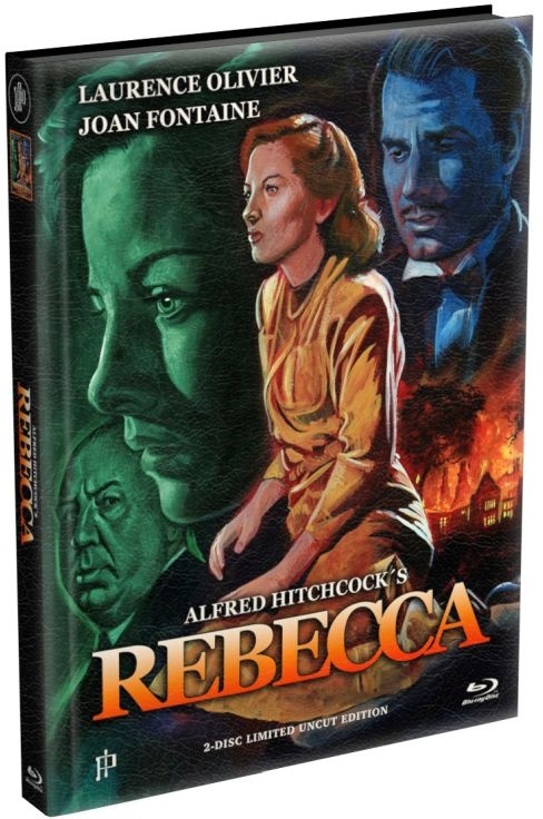 Rebecca (1940) Wattiert, Limited Edition, Mediabook, Uncut, Blu-ray + DVD