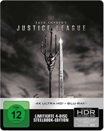 Zack Snyder's Justice League (2021) (Limited Edition, Steelbook, 2 4K Ultra HDs + 2 Blu-rays)