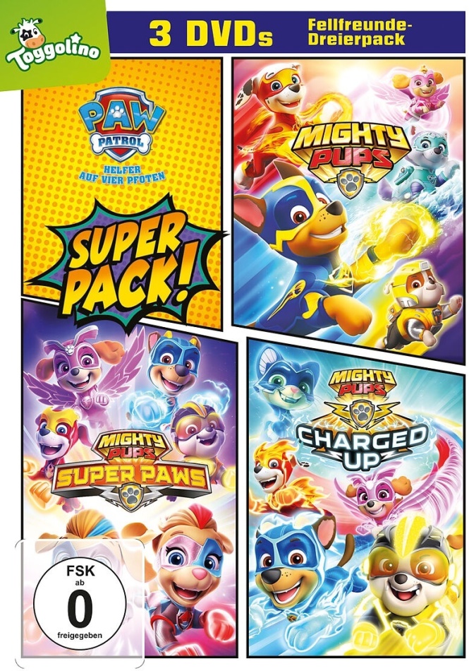 PAW Patrol - Helfer auf vier Pfoten - Mighty Pups / Mighty Pups Super Paws / Mighty Pups: Charged Up! 3 DVDs