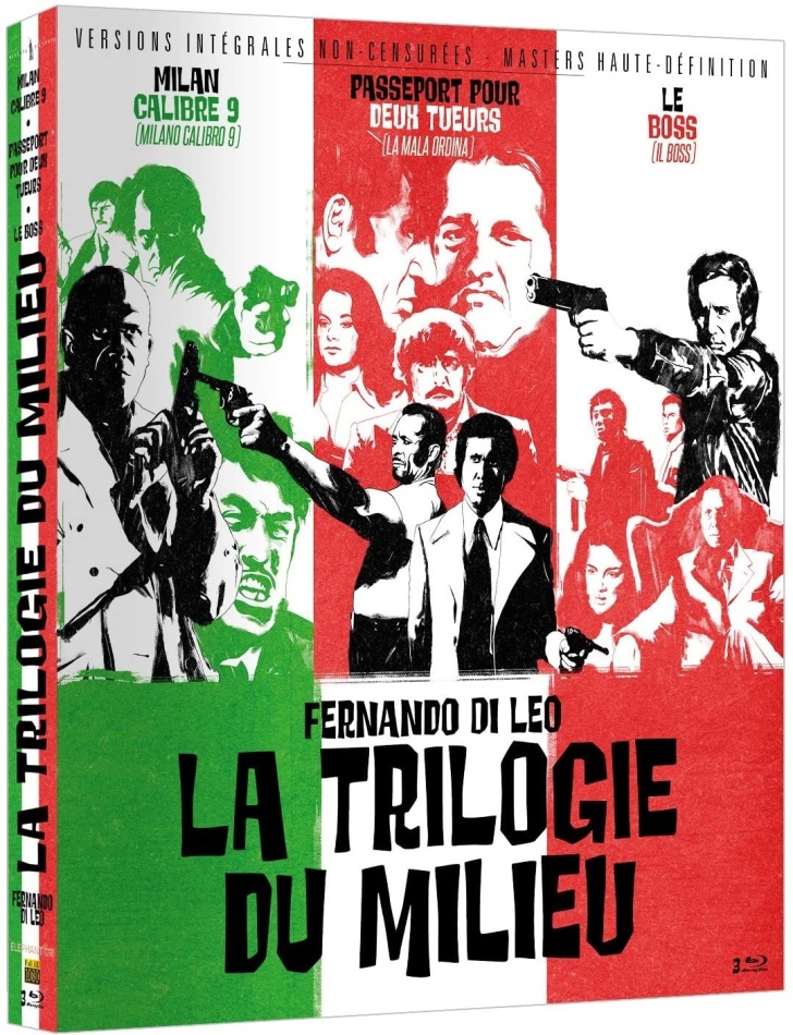 La Trilogie du Milieu - Milan calibre 9 / Passeport pour deux tueurs / Le Boss Version intégrale non censurée, 3 Blu-ray