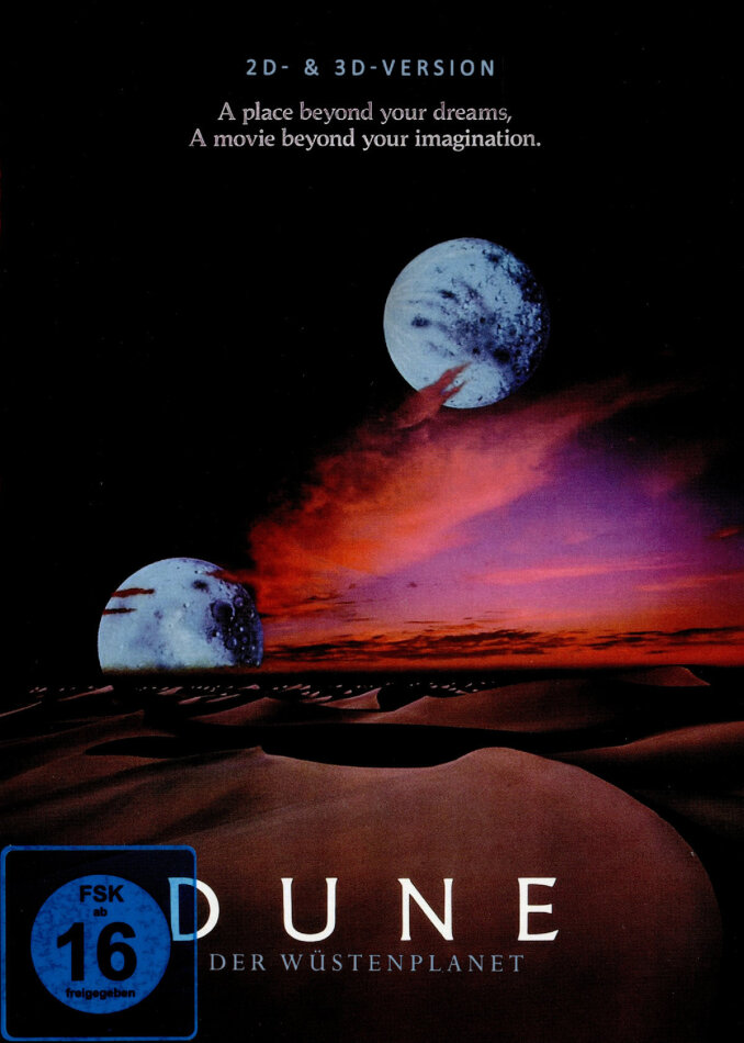 Dune - Der Wüstenplanet (1984) Moons Cover, Édition Limitée, Mediabook, Blu-ray 3D (+2D) + CD