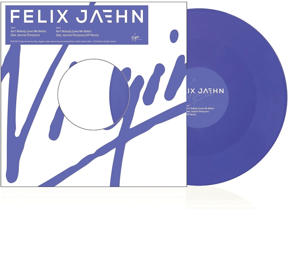 Felix Jaehn feat. Jasmine Thompson - Ain't Nobody Limitiert, 2021 Reissue, 10" Maxi