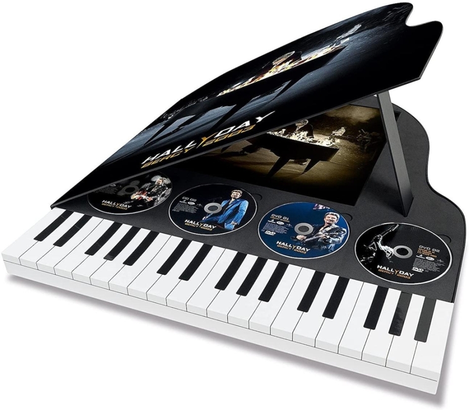 Johnny Hallyday - Bercy 2003 2021 Reissue, Piano Collectors Edition, Limited, Deluxe Edition, 4 LPs + 2 CDs + 2 DVDs