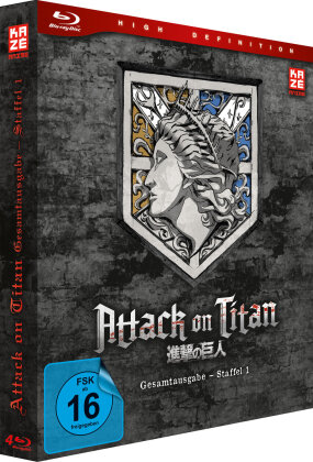 Attack on Titan - Staffel 1 (Edizione completa, Deluxe Edition, 4 Blu-ray)