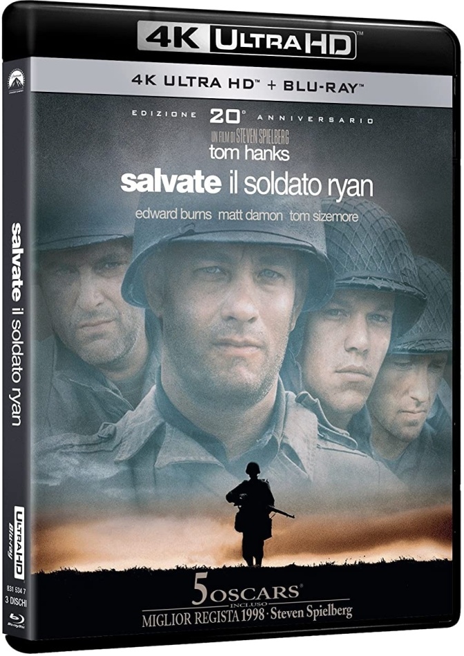 Salvate il Soldato Ryan (1998) 20th Anniversary Edition, 4K Ultra HD + 2 Blu-rays