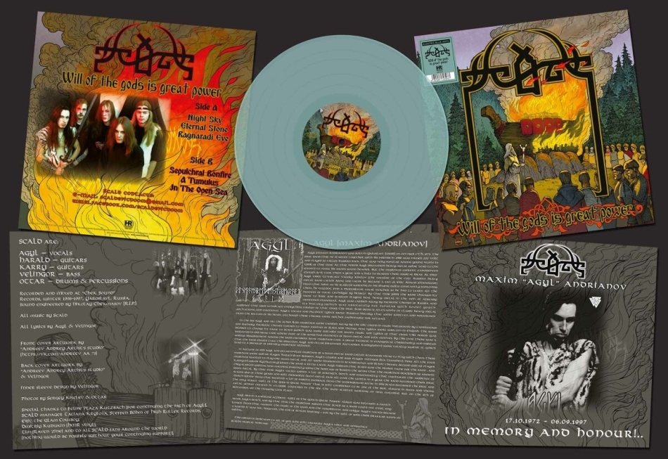 Scald - Will of the Gods is Great Power 2021 Reissue, High Roller Records, Limited Edition, Blue Vinyl, LP