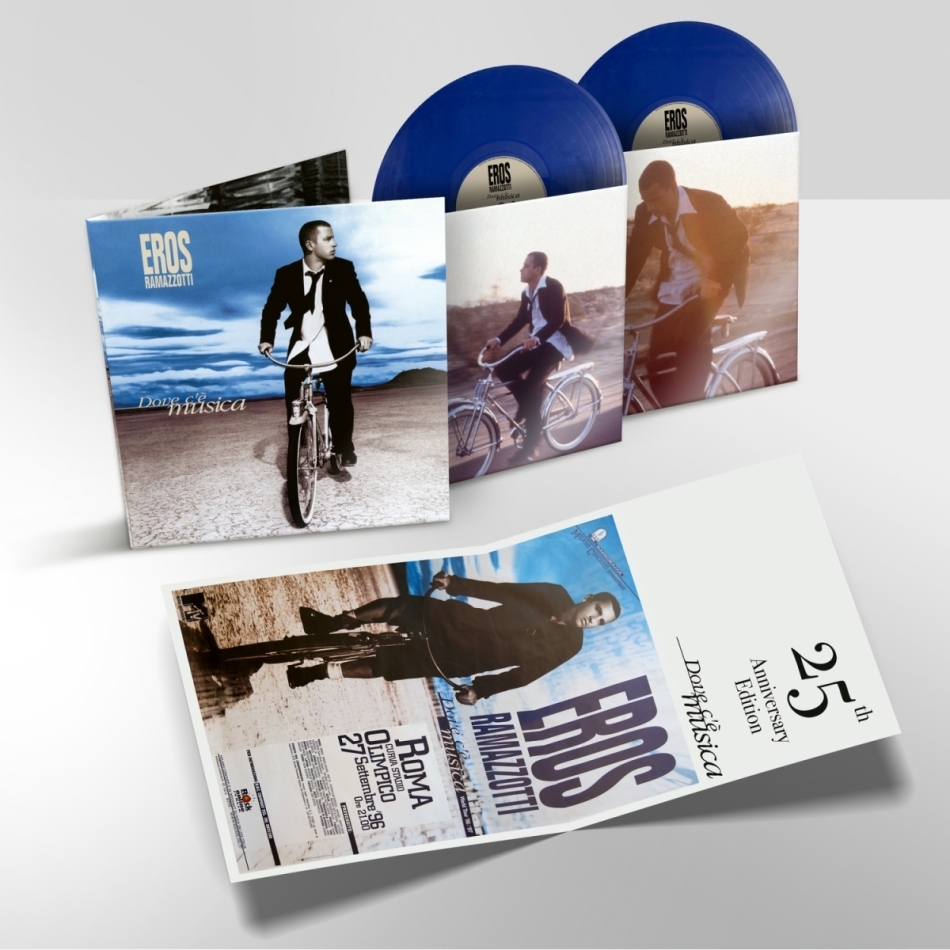 Eros Ramazzotti - Dove C'è Musica 2021 Reissue, 25th Anniversary Edition, Blue Vinyl, 2 LPs