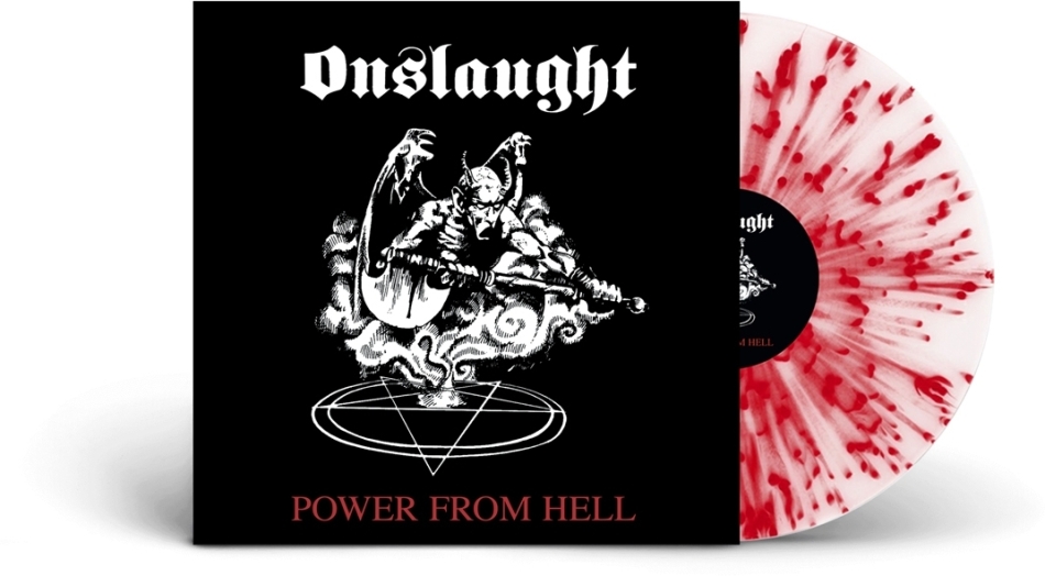 Onslaught - Power From Hell 2021 Reissue, White / Red Splatter Vinyl, LP