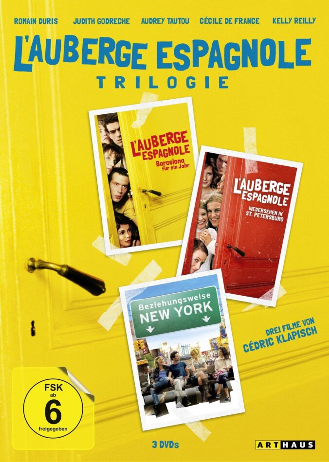 L'auberge espagnole Trilogie - L‘auberge espagnole / Wiedersehen in St. Petersburg / Beziehungsweise New York 3 DVDs
