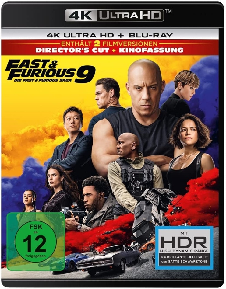 Fast & Furious 9 (2021) Director's Cut, Cinema Version, 4K Ultra HD + Blu-ray