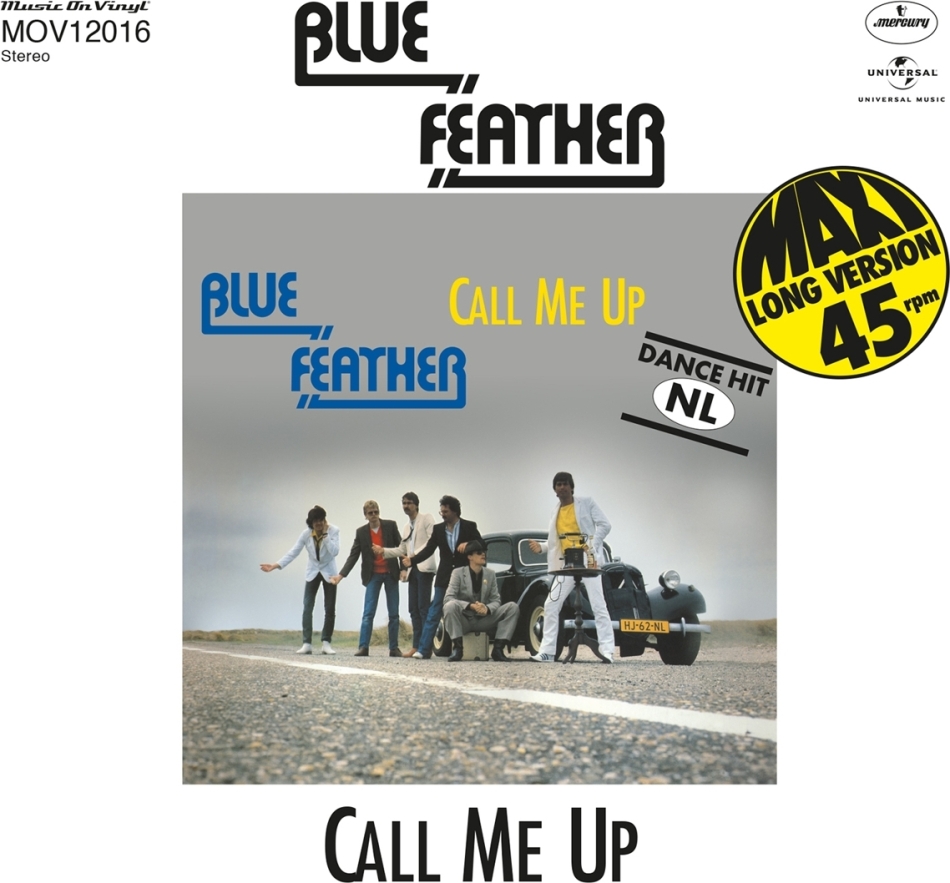 Blue Feather - Call Me Up / Let's Funk Tonight Music On Vinyl, 2021 Reissue, Limited Edition, Blue Vinyl, 12" Maxi