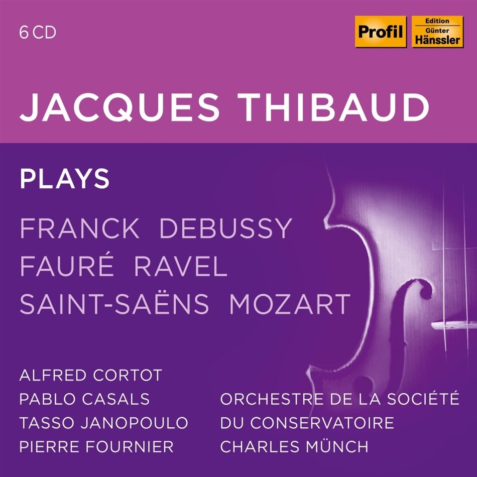 Jacques Thibaud - Violin Works 6 CDs